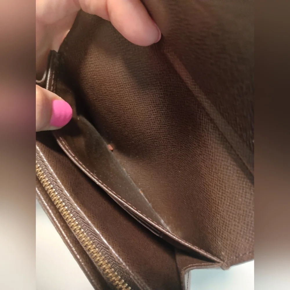 Louis Vuitton Damier Ebene Canvas PorteMonnaie Billets Tresor Wallet